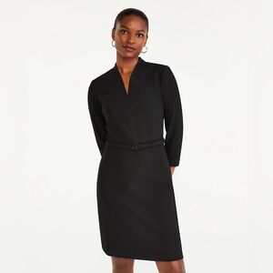 Ann Taylor - The Belted V-Neck Dress in Bi-Stretch